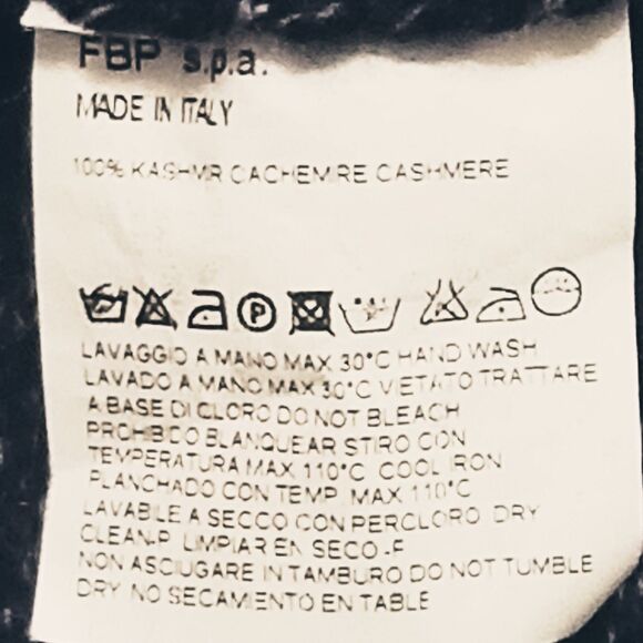 Avon Celli Sweater Men's Size 52 Black 100% Cashmere Made In Italy Crew Neck - Picture 6 of 6